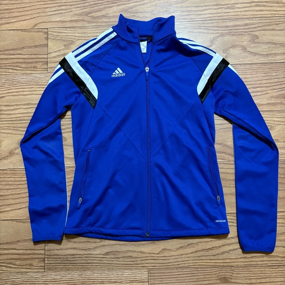 Adidas Climacool Soccer Track Athletic Blue Jacket Small